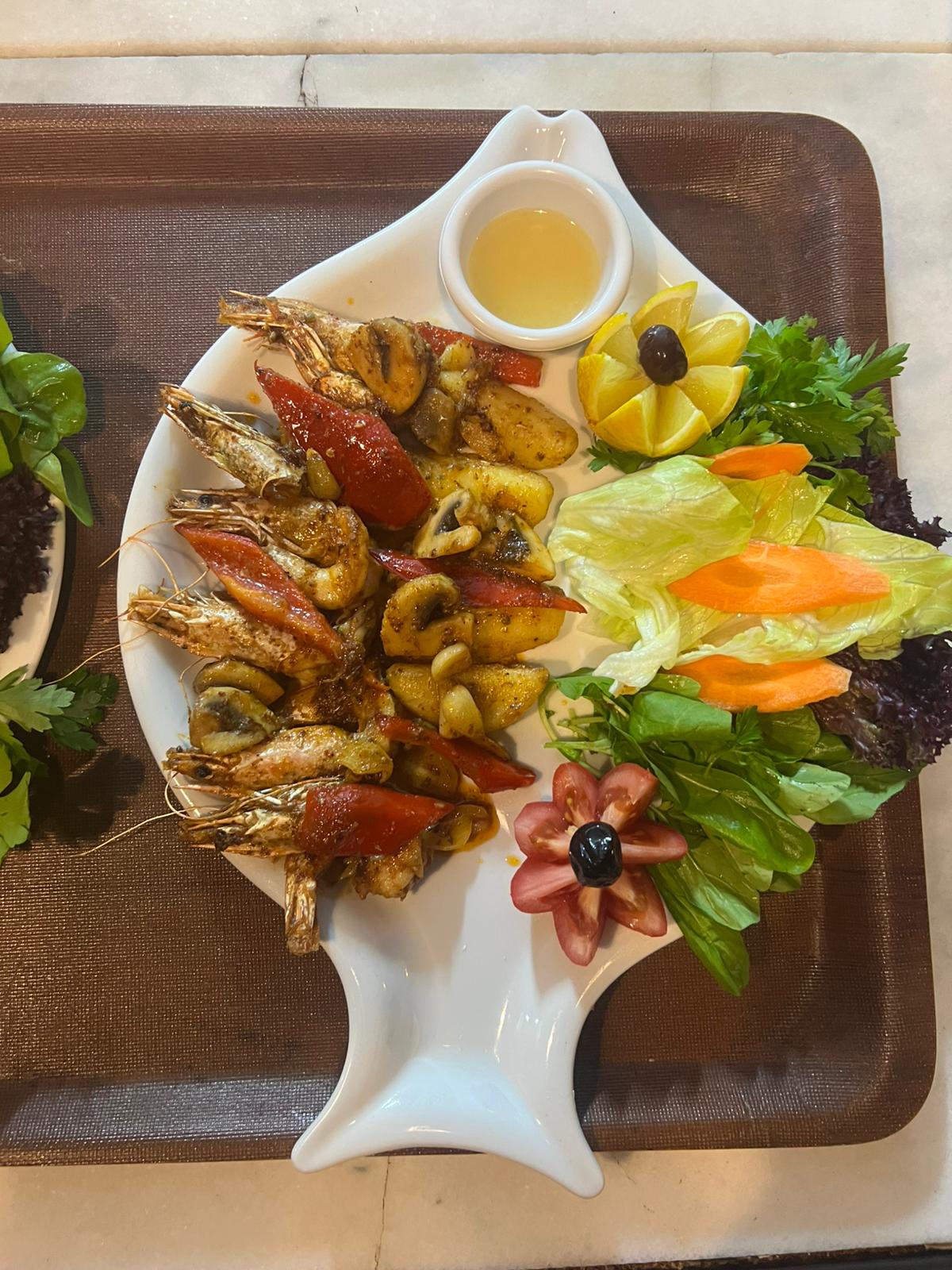 Grilled prawns